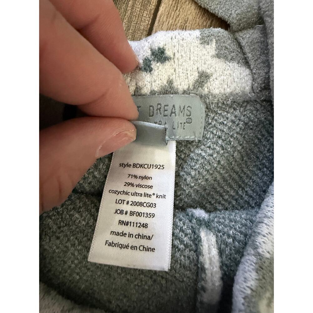 Barefoot Dreams Short Toddler Romper Size 4T/5T Gray White Floral Come Cozy Soft - Picture 4 of 5